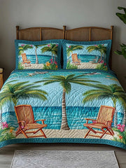 Shore Break 3-Piece Quilted Bedding Set