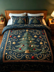 Winter Wonderland PinesQuilted Bedding Set