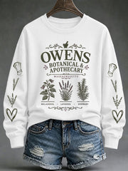 Women's Owens Sisters Apothecary Witch Print Casual Sweatshirt