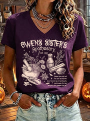 Women's Owens Sisters Apothecary Witch Print T-shirt