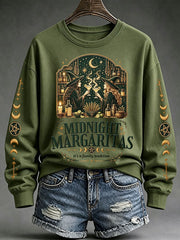 Women's Midnight Margaritas Print Casual Sweatshirt