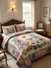 Blossom Fields 3-Piece Quilted Bedding Set