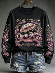 Women's Owens Sisters Print Casual Sweatshirt