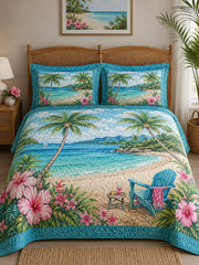 Shore Break 3-Piece Quilted Bedding Set
