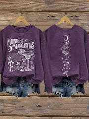 Women's Midnight Margaritas Print Casual Sweatshirt