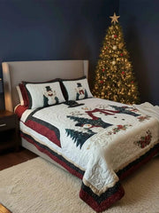 Frosty Friends 3-Piece Quilted Bedding Set