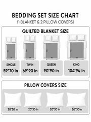 Celestial Raven Circle 3‐Piece Quilted Bedding Set