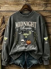 Women's Midnight Margaritas Print Casual Sweatshirt
