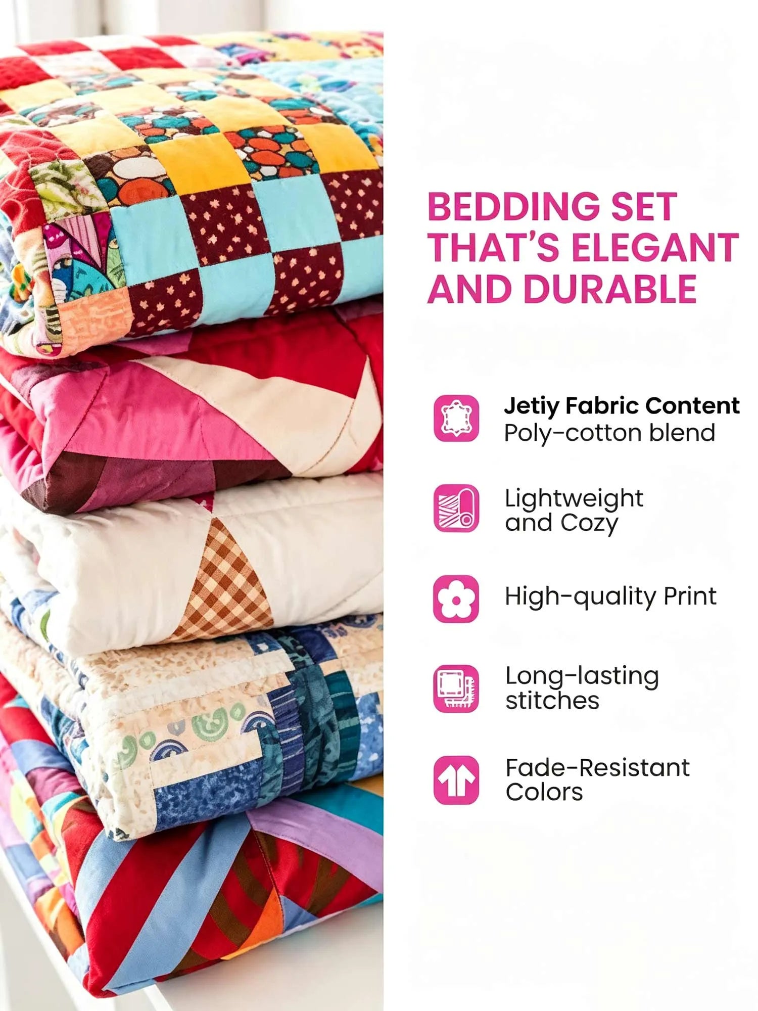 Celestial Raven Circle 3‐Piece Quilted Bedding Set