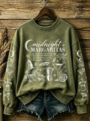 Women's Midnight Margaritas Print Casual Sweatshirt