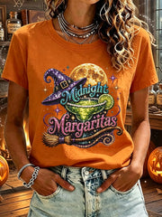 Women's Midnight Margaritas Print Casual T-shirt