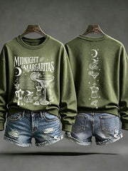 Women's Midnight Margaritas Print Casual Sweatshirt