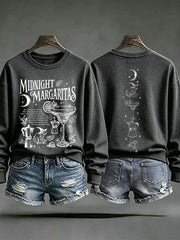 Women's Midnight Margaritas Print Casual Sweatshirt