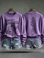 Women's Midnight Margaritas Print Casual Sweatshirt