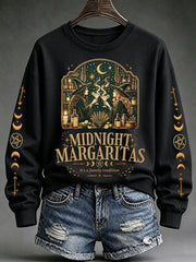 Women's Midnight Margaritas Print Casual Sweatshirt