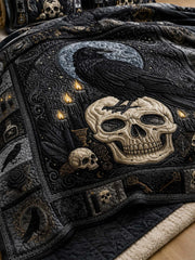 Raven Midnight Relic Quilted 3-Piece Bedding Set